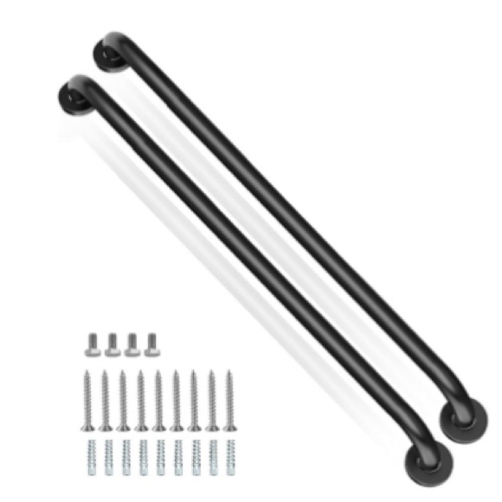 New 38” Black Grab Bars with Mounting Hardware
